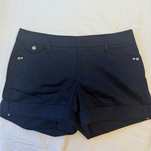 White House Black Market Dark Navy Roll-Cuff Shorts